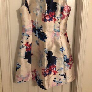 AX Paris Floral Structured Printed Skater Dress sz 10